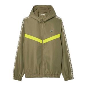 Lacoste Mens Monogram Tennis Track Jacket / Khaki Green